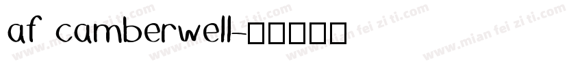 af camberwell字体转换